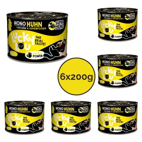 Bezpieczna płatność Zestaw Lucky Lou SuperMono Kurczak karma monobiałkowa 6x200g