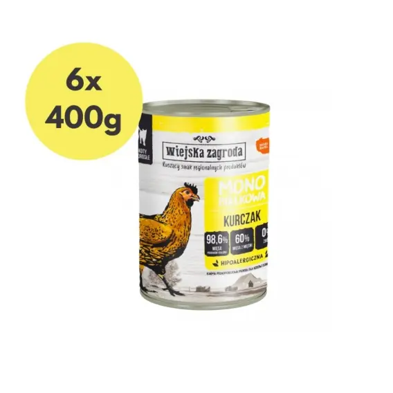 Nowy Zestaw Wiejska Zagroda Monobiałkowa Kurczak 6x400g