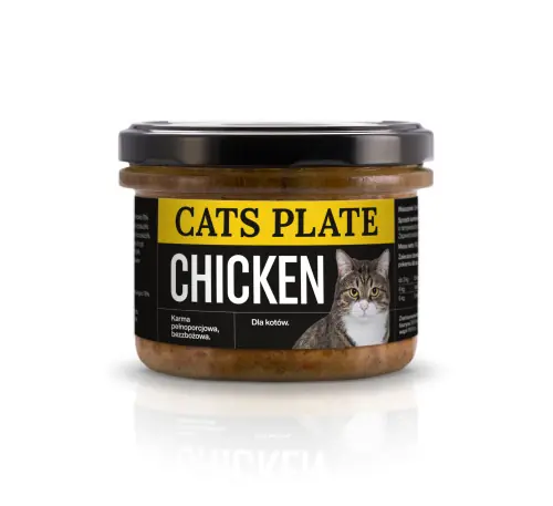 Najlepsza cena Cats Plate Kurczak 180g karma monobiałkowa dla kota