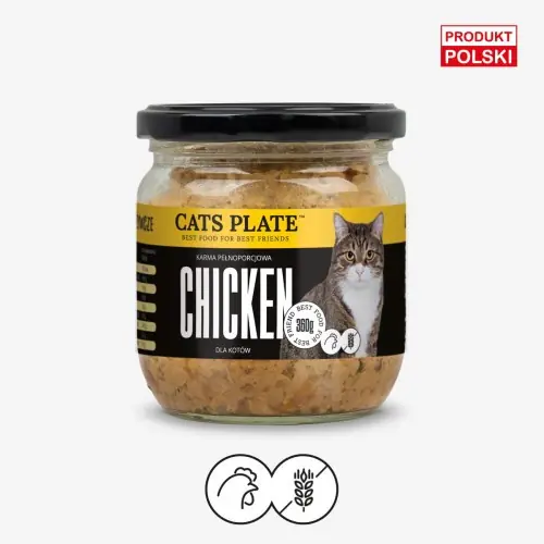 Wyprzedaż Cats Plate Kurczak 360g - karma monobiałkowa dla kota