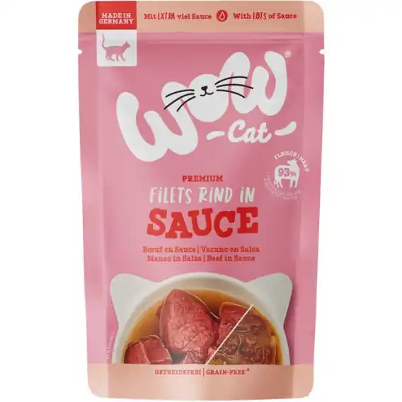 WOW Cat Wołowina w sosie saszetka dla kotów 85g Super okazja