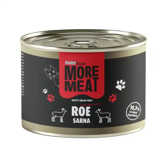Szybka dostawa BUBAlicious More Meat Pure Roe - karma dla kota mono sarna 185g