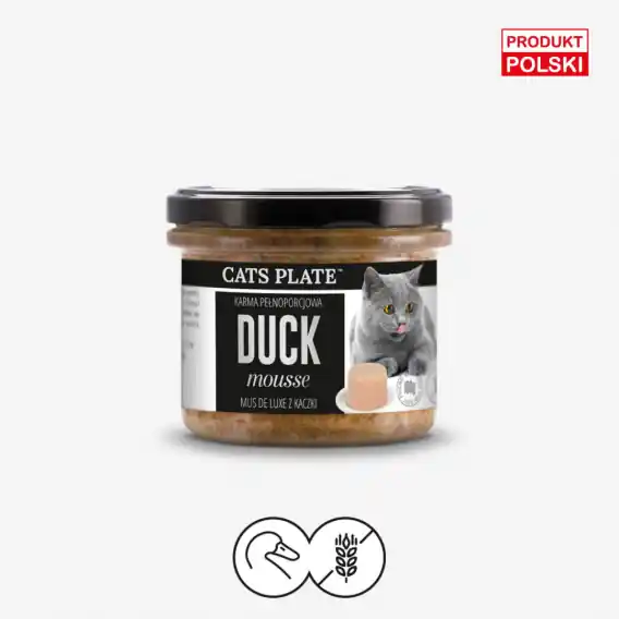 Oferta czasowa Cats Plate Duck mousse - mus z kaczki dla kotów 100g
