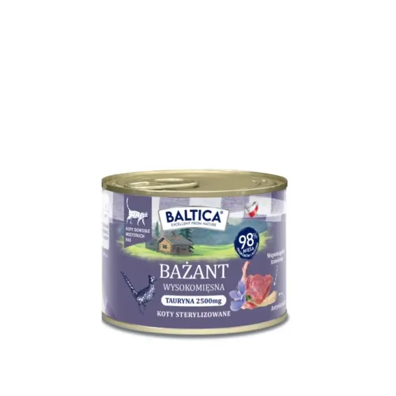 BALTICA SMAKI REGIONÓW bażant - monobiałkowa karma dla kota 185g Łatwy zwrot