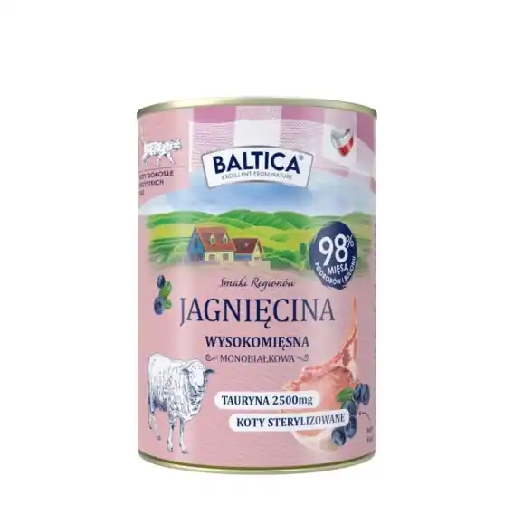 BALTICA SMAKI REGIONÓW jagnięcina - monobiałkowa karma dla kota 400g Tylko dziś