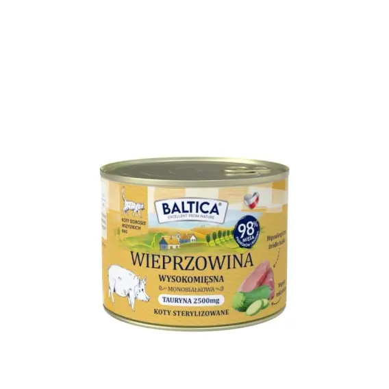 BALTICA SMAKI REGIONÓW wieprzowina - monobiałkowa karma dla kota 185g Tylko do końca tygodnia