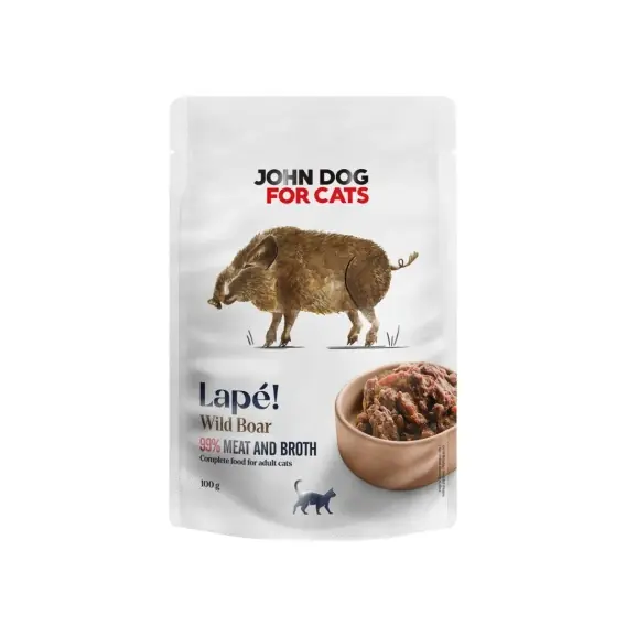John Dog for Cats Lape Dzik - monobiałkowa karma mokra dla kota 100g Wybór klientów