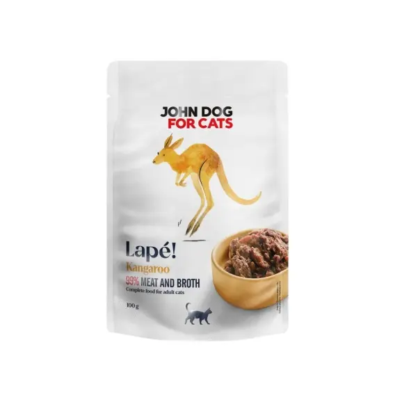 Szybka dostawa John Dog for Cats Lape Kangur - monobiałkowa karma mokra dla kota 100g