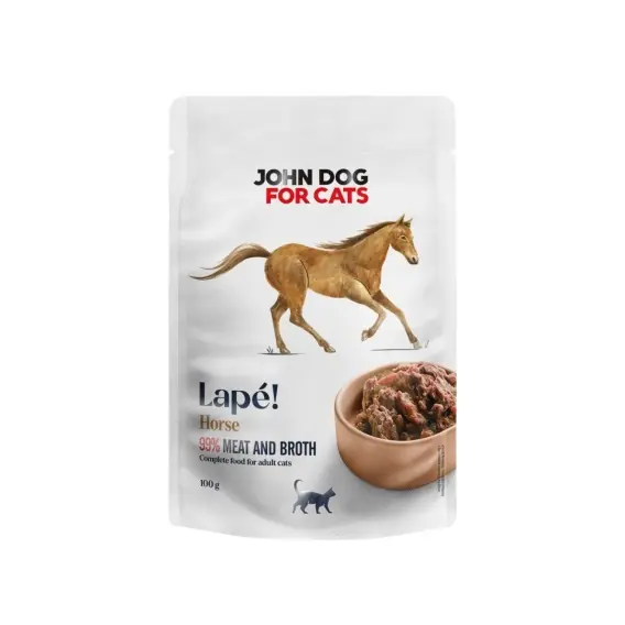 Wyjątkowa oferta John Dog for Cats Lape Konina - monobiałkowa karma mokra dla kota 100g