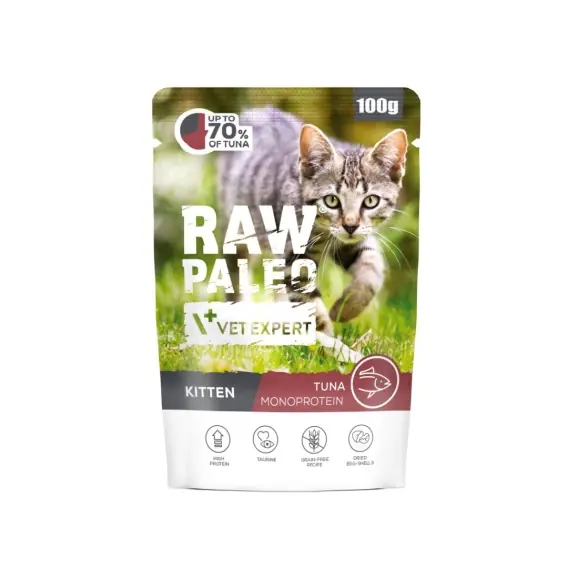 RAW PALEO KITTEN CAT TUNA - mokra karma dla kociąt tuńczyk 100g Oferta limitowana