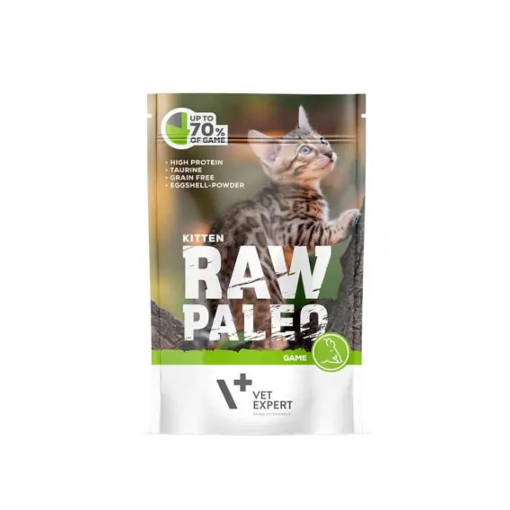 Bezpieczne zakupy RAW PALEO KITTEN GAME - mokra karma dla kociąt dziczyzna 100g