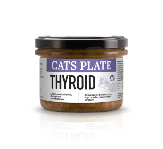 Cats Plate Vet Thyroid - specjalistyczna karma dla kotów z nadczynnością tarczycy 180g Premium