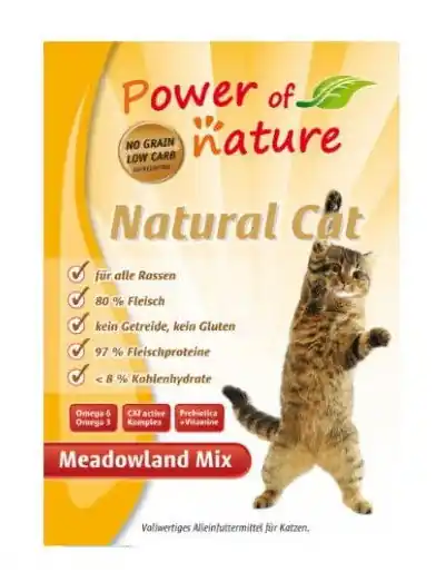 Dostępne od ręki Power of Nature Natural Cat Meadowland Mix kurczak, indyk, łosoś 2kg
