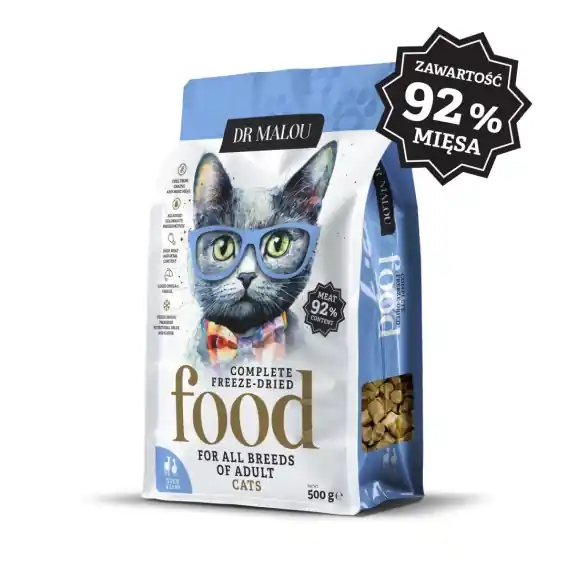 Oferta limitowana Dr Malou kaczka z jagnięciną - liofilizowana karma dla kota 500g