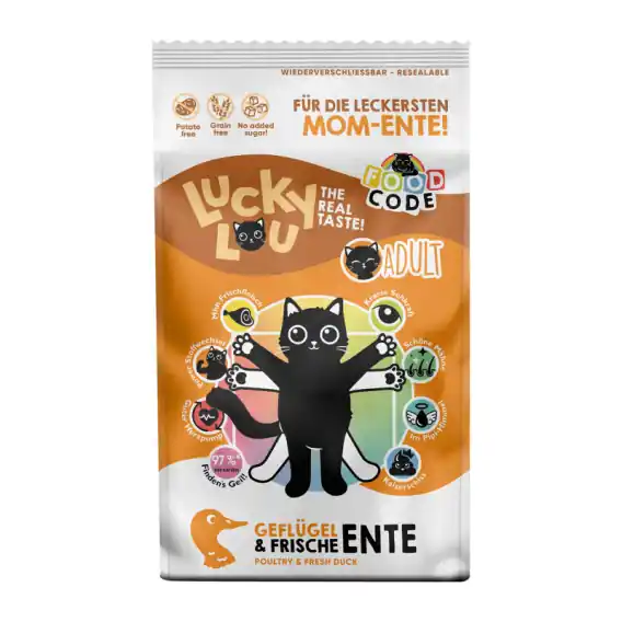 Lucky Lou Food Code Lifestage drób z kaczką - karma sucha dla kota 750g Hit cenowy