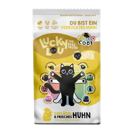 Lucky Lou Food Code Lifestage drób kurczak - karma sucha dla kota 750g Hit sprzedaży