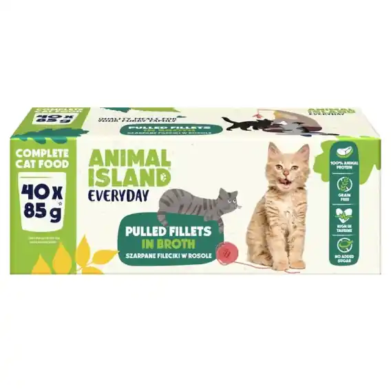 Szybka wysyłka Animal Island 40x85g wołowina i kurczak - mokra karma dla kota