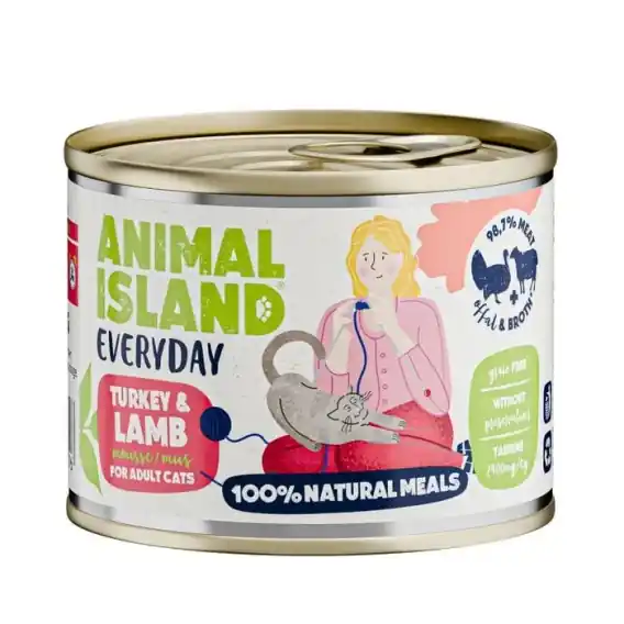 Animal Island Everyday Indyk i jagnięcina - mokra karma dla kota 200g Wyprzedaż