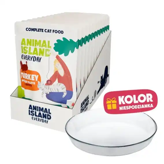 Szybka wysyłka Animal Island Indyk 12x85g + SZKLANY TALERZYK edycja limitowana