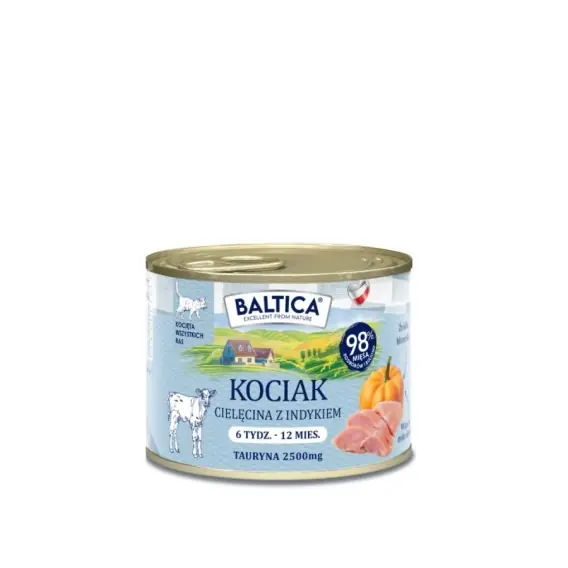 Oferta BALTICA SMAKI REGIONÓW KOCIAK cielęcina z indykiem - karma dla kociąt 185g