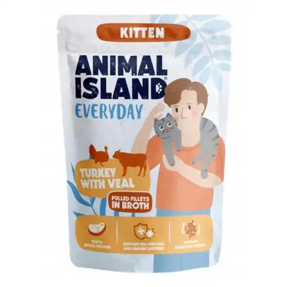 Animal Island Kitten indyk z cielęciną dla kociąt 85g Zamów teraz
