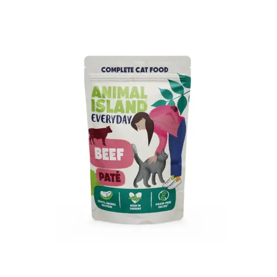 Animal Island Kremowy pasztet z wołowiny - karma mokra dla kota 100g Rabat