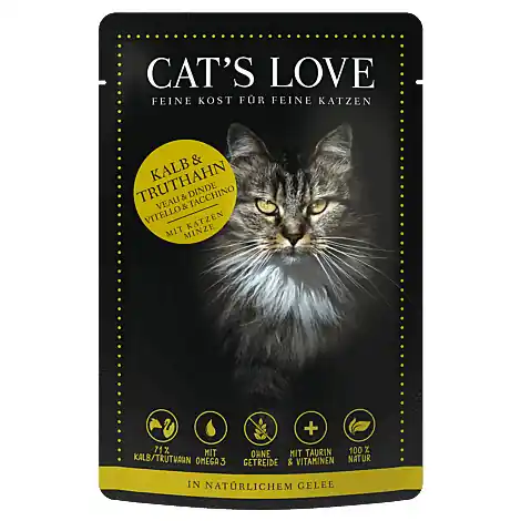 CAT‘S LOVE Kalb & Truthahn - cielęcina i indyk w naturalnej galaretce 85g Ekspresowa dostawa