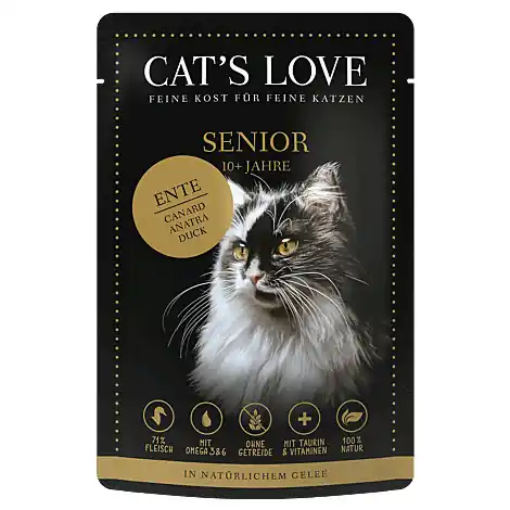 CAT‘S LOVE Senior Duck - kaczka i indyk w naturalnej galaretce 85g Popularny