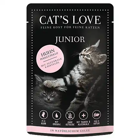 CAT‘S LOVE Junior chicken - kurczak w naturalnej galaretce dla kociąt 85g Niska cena