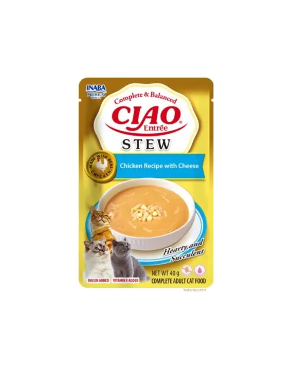 Inaba CIAO Entree Stew Chicken Cheese - kremowy gulasz z kawałkami 40g Taniej