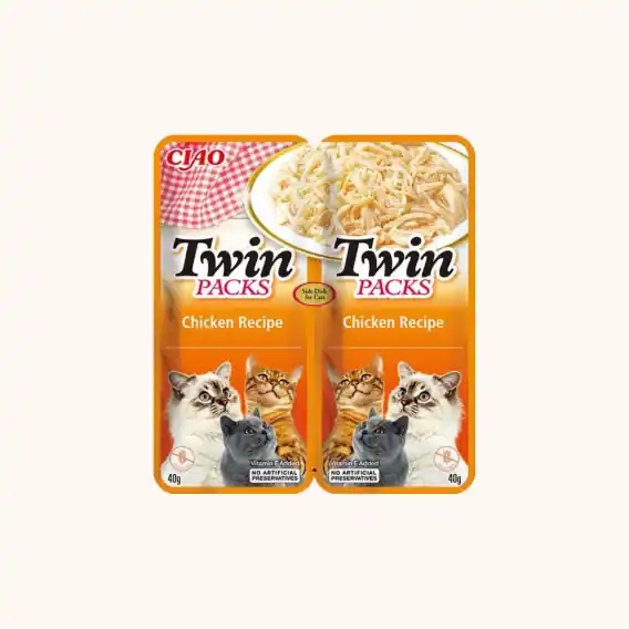 Obniżka ceny INABA TWIN PACKS z kurczakiem w bulionie z kurczaka - dwupak saszetek dla kota 2x40g