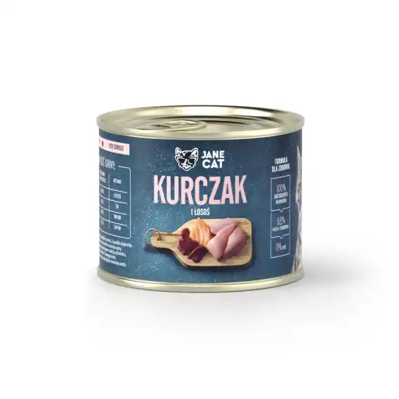 Jane Cat kurczak i łosoś - mokra karma dla kota 200g Wyjątkowa oferta