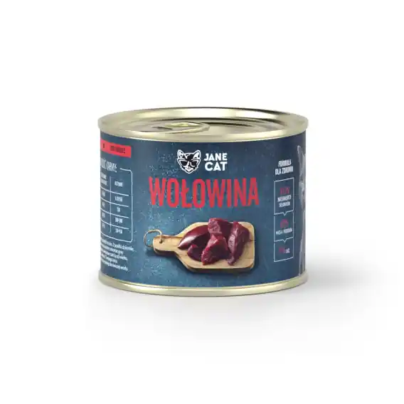 Jane Cat wołowina - mokra karma dla kota 200g Nowy