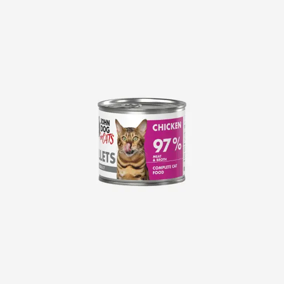 Nie przegap John Dog for Cats Filety Kurczak 140g - karma mokra dla kota pełnoporcjowa
