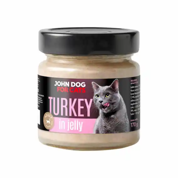 Szybka wysyłka John Dog for Cats indyk w galaretce 170g