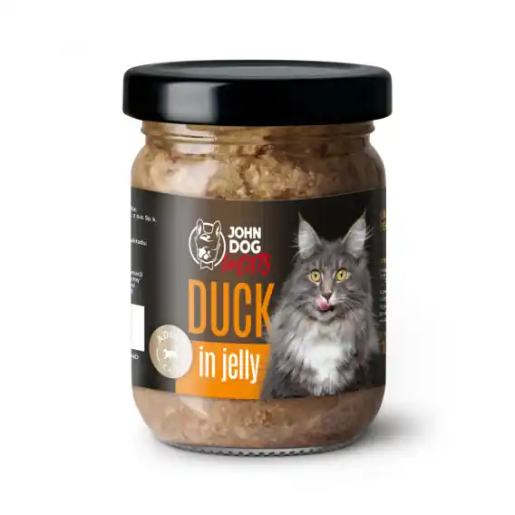 Niska cena John Dog for Cats kaczka w galaretce 100g
