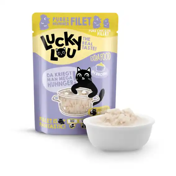 Łatwy zwrot Lucky Lou Extrafood kurczak w bulionie 70g