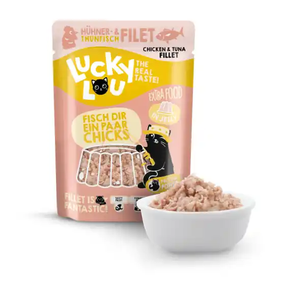 Bezpieczna płatność Lucky Lou Extrafood tuńczyk i kurczak w galaretce 70g