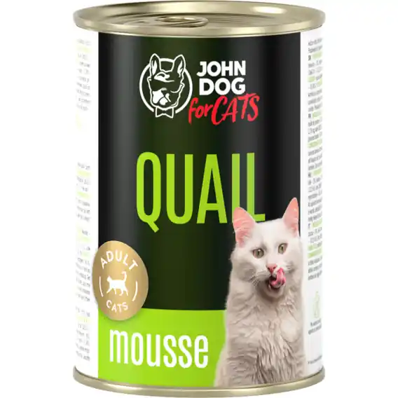 John Dog for Cats mus przepiórka - karma mokra dla kota 400g Kup teraz