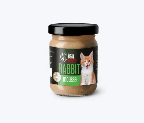Zamów dziś John Dog for Cats mus z królika Kitten dla kociąt 100g