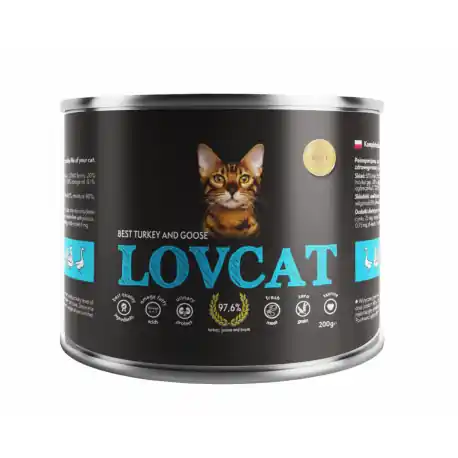 Tylko do końca tygodnia LOVCAT Best Turkey & Goose - indyk z gęsią puszka dla kotów 200g