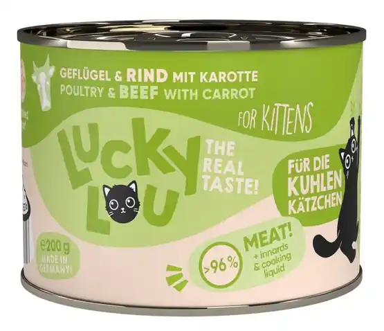 Kup teraz Lucky Lou Lifestage Kitten drób i wołowina 200g