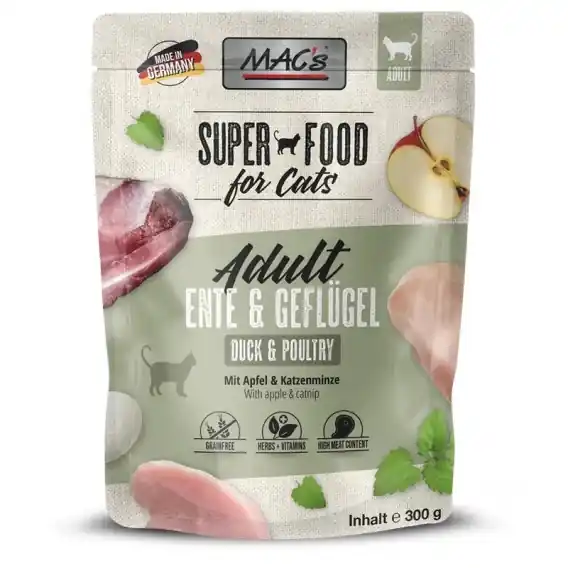 Mac‘s Cat Superfood kaczka i drób saszetka 300g Dostępne od ręki