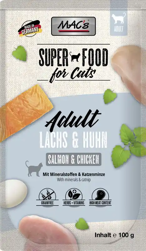 Mac‘s Cat Superfood łosoś i kurczak saszetka 100g Hit cenowy