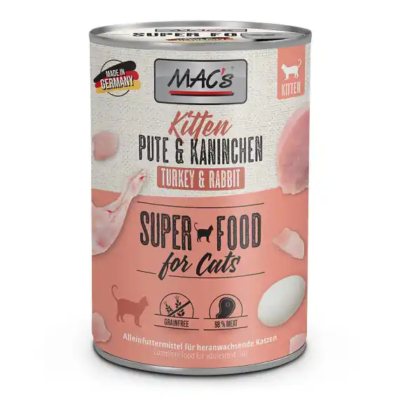MAC‘s Kitten Indyk i królik 400g Ograniczona ilość