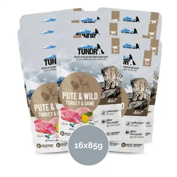 Pakiet TUNDRA Indyk i jeleń 16x85g saszetki dla kota Oferta czasowa
