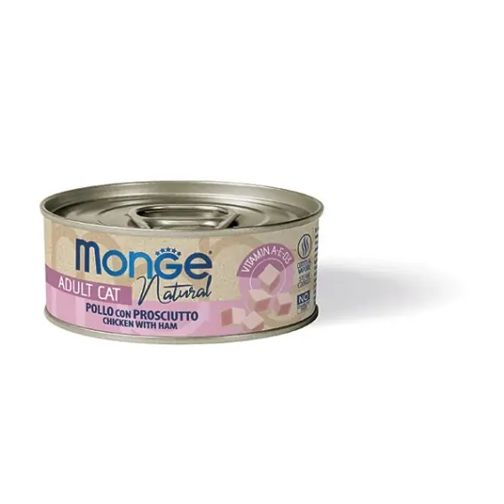 Monge Natural with Vitamin A-E-D3 - Kurczak z szynką 80g Bestseller