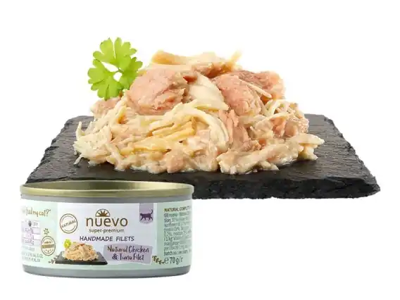 Nuevo Handmade Filet z kurczaka i tuńczyka 70g karma dla kota Łatwy zwrot