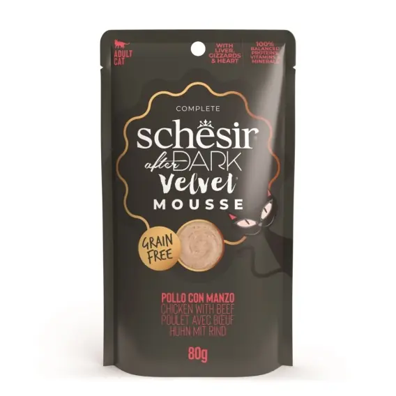 Schesir After Dark Velvet Mousse kurczak z wołowiną 80g Najlepsza cena