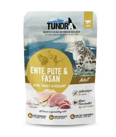TUNDRA Kaczka, indyk i bażant 85g saszetka dla kota Premium